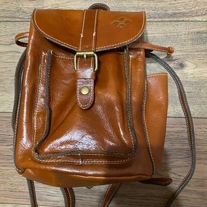 Leather backpack